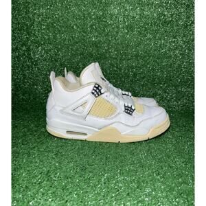 Nike Jordan 4 Retro Pure Money Men’s Size 9.5 308497-100 Vintage White Sneakers